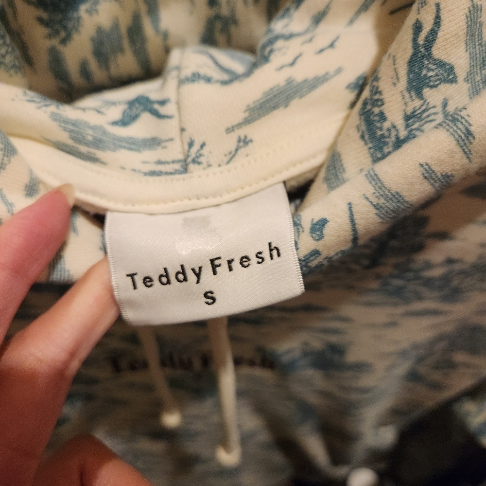 NWT Teddy Fresh Blue Toile Hoodie - Picture 3 of 3